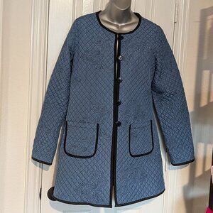 Soft Surroundings Quilted Embroidered reversible coat, Women's size Medium